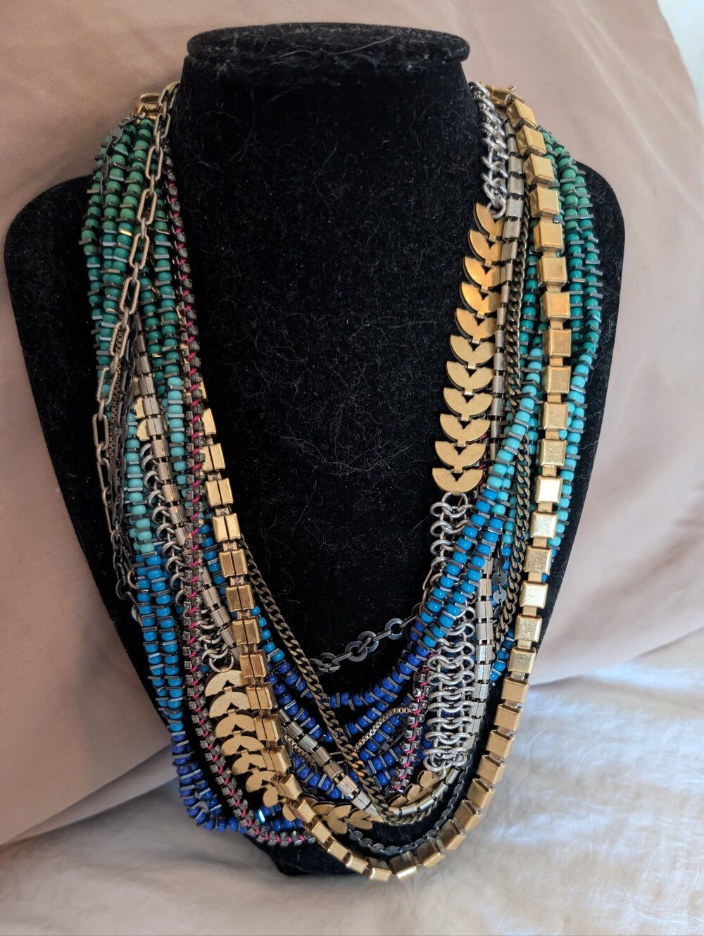 Stella & Dot Multi-Strand Beaded Statement Necklace